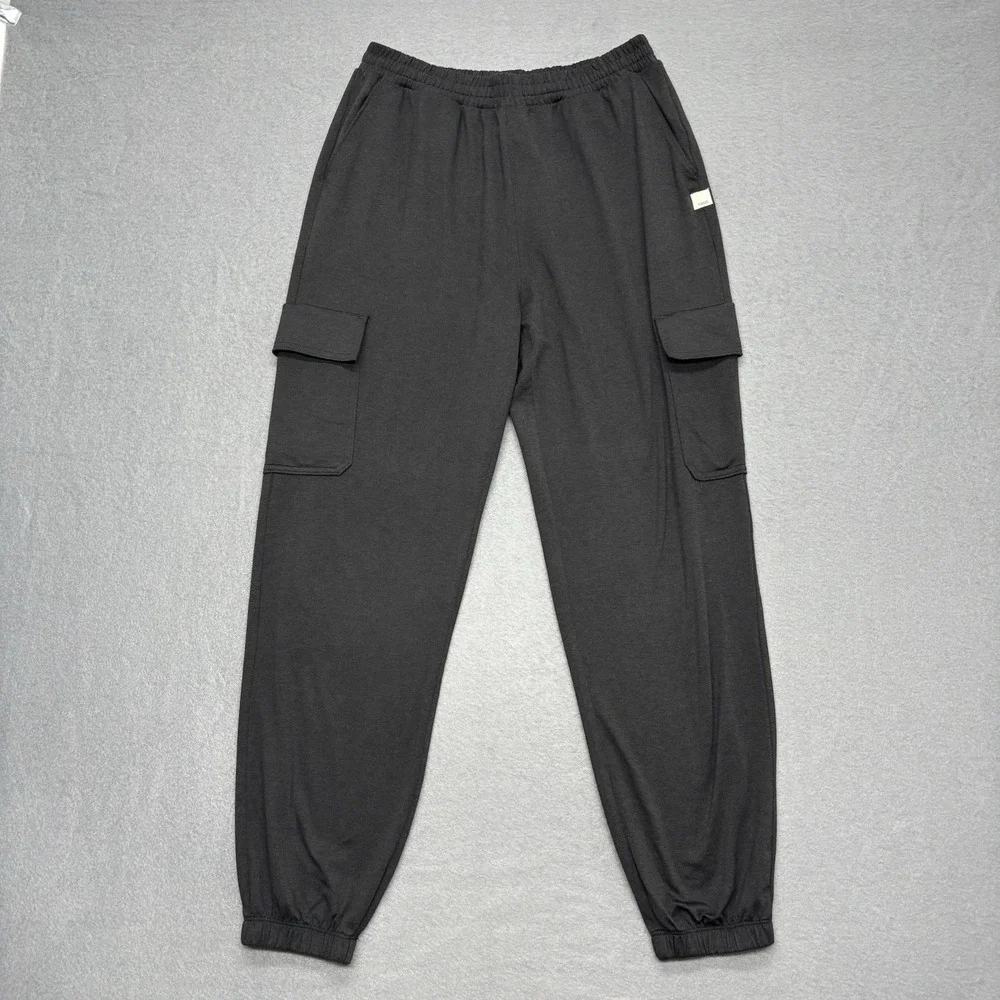 Vuori Boyfriend Cargo Jogger Womens Small Black Heather Dreamknit Sweatpants - Picture 2 of 12